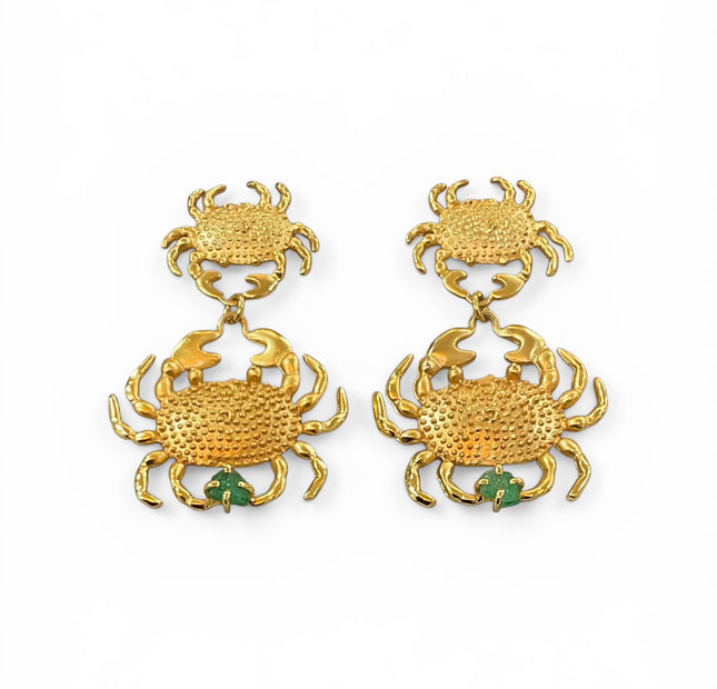 Pendientes Precolombino Esmeralda